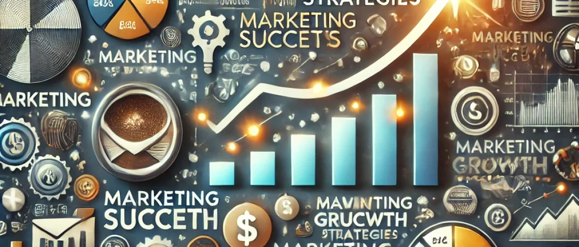 DALL·E 2024-11-08 09.20.13 - An image illustrating revenue growth strategies, with visuals of marketing success symbols, financial growth charts, and strategic planning tools. The